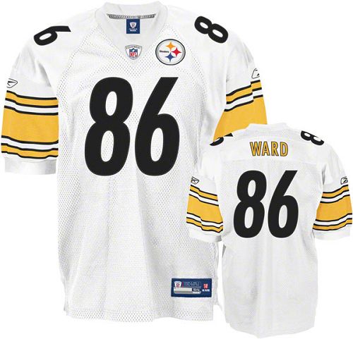 Men's Authentic Hines Ward Reebok Jersey White Road - #86 Throwback NFL Pittsburgh Steelers